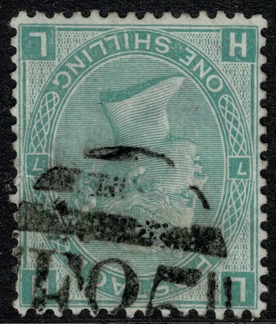 1867 GB Used Abroad MAYAGUEZ Porto Rico Fine F85 1/- Green Pl 7 HL SG117/Z49 VFU