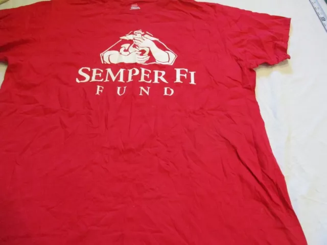 Mens hanes nano-t semper fi fund red t-shirt sz xxl