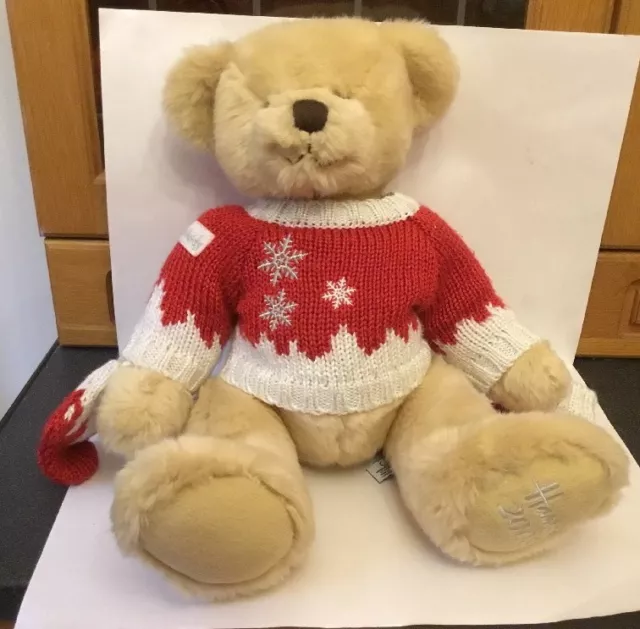 2008 Harrods Teddy Bear - named Oscar - Xmas / Christmas