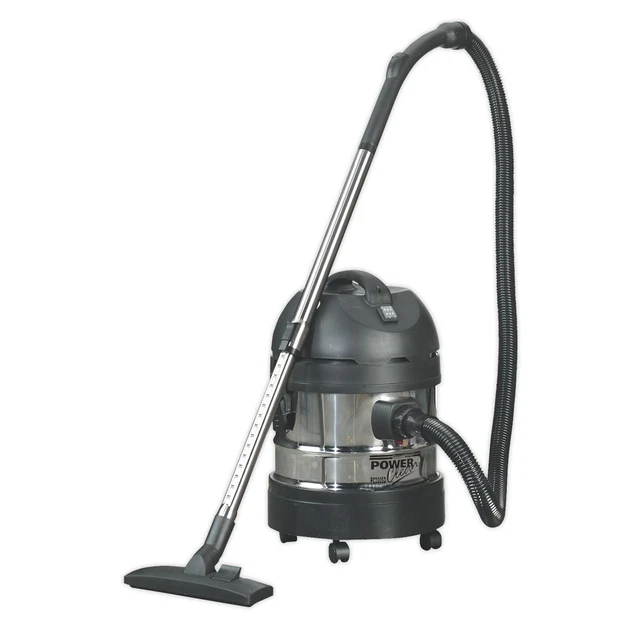 Sealey PC200SD Vacuum Cleaner Industrial Wet & Dry 20ltr 1250W/230V Stainless Dr