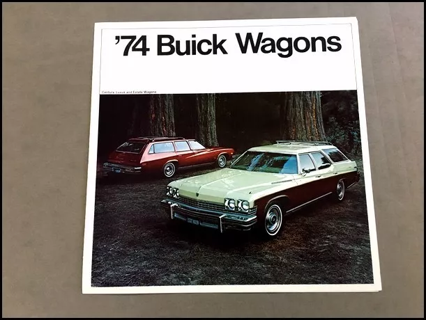 1974 Buick Estate Wagon and Century Original Vintage Car Sales Brochure Folder