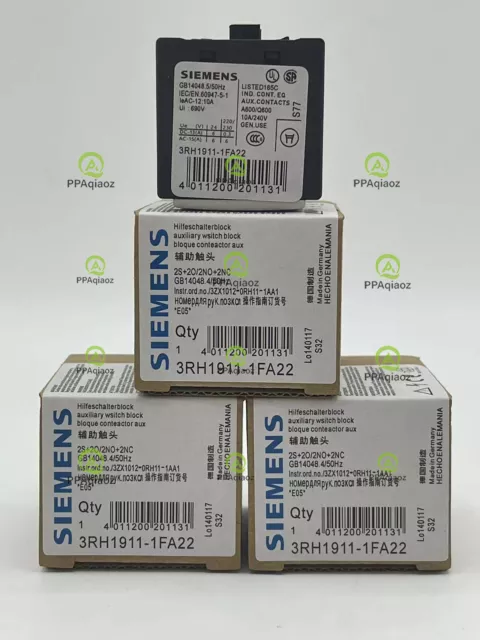 1Pcs New Siemens 3RH1911-1FA22  3RH19111FA22 auxiliary contact  Fast delivery