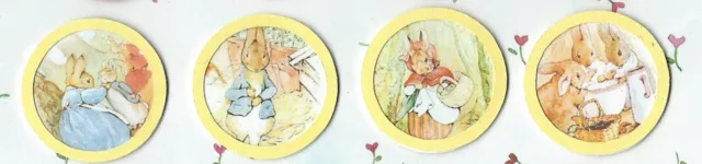 Miniature Peter Rabbit Prints 1:12 Dollhouse- Round Yellow Frame