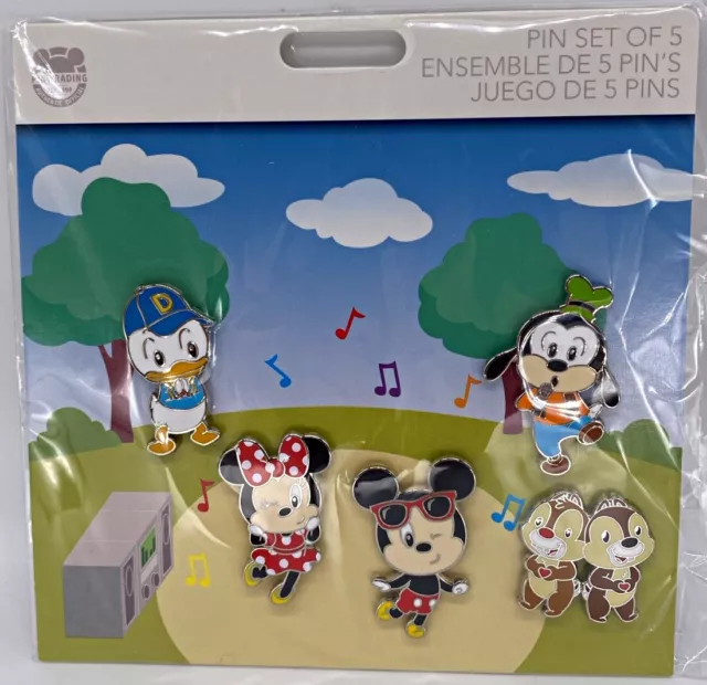 Disney Parks Mickey Mouse & Friends Pin Set of 5 Booster Pack 2021 Chip Dale NEW