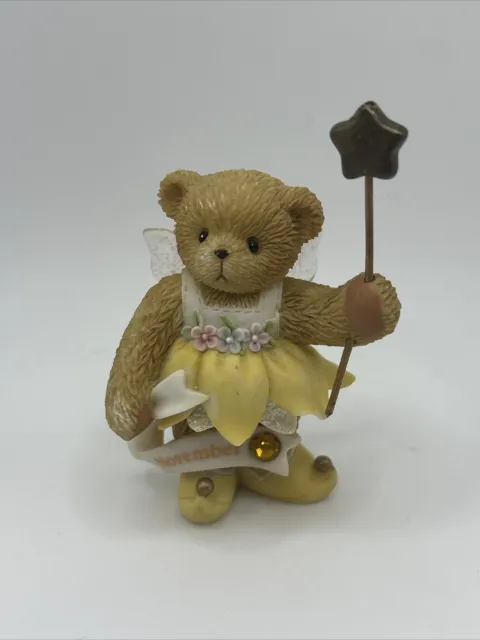 2002 Cherished Teddies "February"  Birthday Bear - Little Twinkles  Figurine