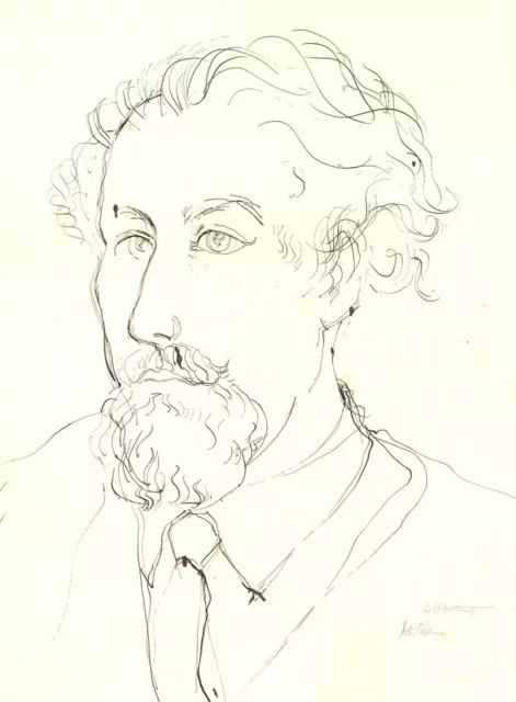 Peter Collins ARCA - 20th Century India Ink, Artist's Self Portrait