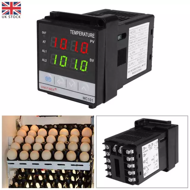 Dual Digital PID Temperature Controller Thermostat Thermal Thermocouple (MC101)