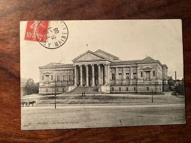 Cpa 49 Maine Et Loire/Angers/Le Palais De Justice 1908 Stamp Stamp