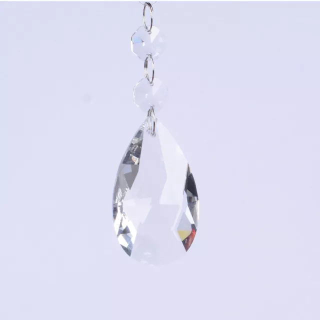 10pcs Cristal Perles Lustre Goutte Larmes Gouttes en Verre Cristal Pendentif 2