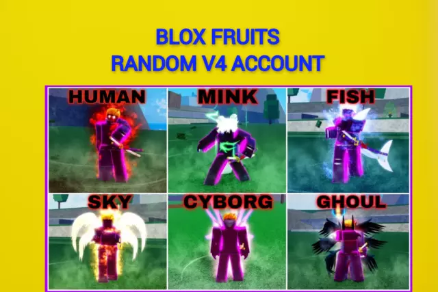 UNVERIFIED Blox Fruit : MAX Level 2550, Has V4 RACE CYBORG / SHARK / GHOUL, Awake Dough, ALL FRUIT AWAKE