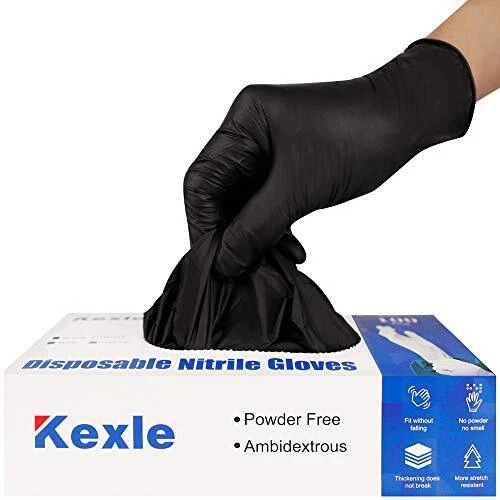 Kexle Nitrile Disposable Gloves Pack of 100, Latex Free Safety Working Gloves