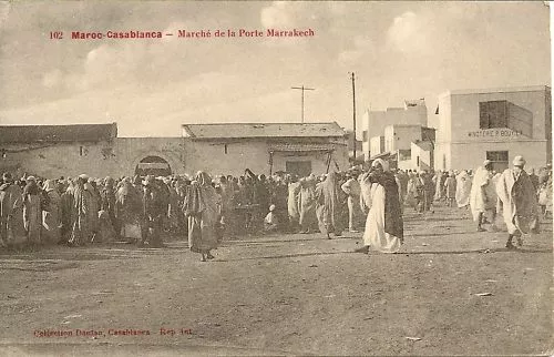 Cpa Maroc Casablanca Marche De La Porte Marrakech