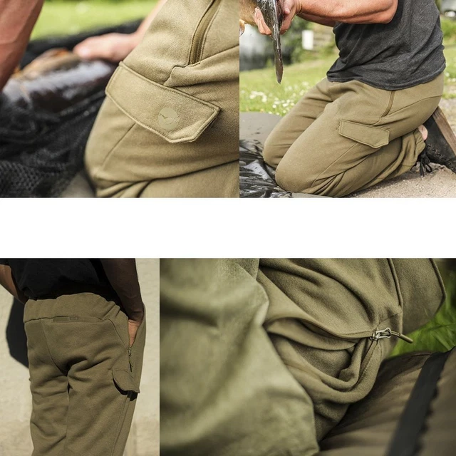 Korda Olive Jogger Reißverschlusstaschen alle Größen Karpfen grob Angeln Joggingunterteil