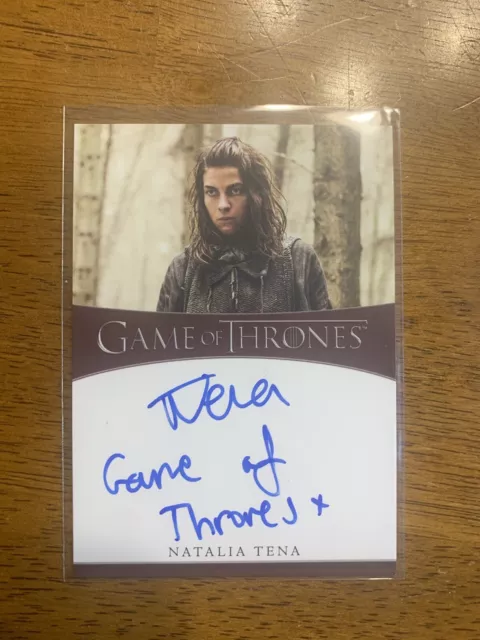 Game Of Thrones Natalia Tena Auto Signed Inscription Osha Rittenhouse