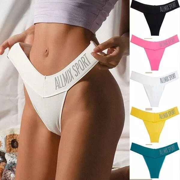 Womens Letter Print Panties Briefs Thongs Yes Daddy Naughty Underwear  Underpants