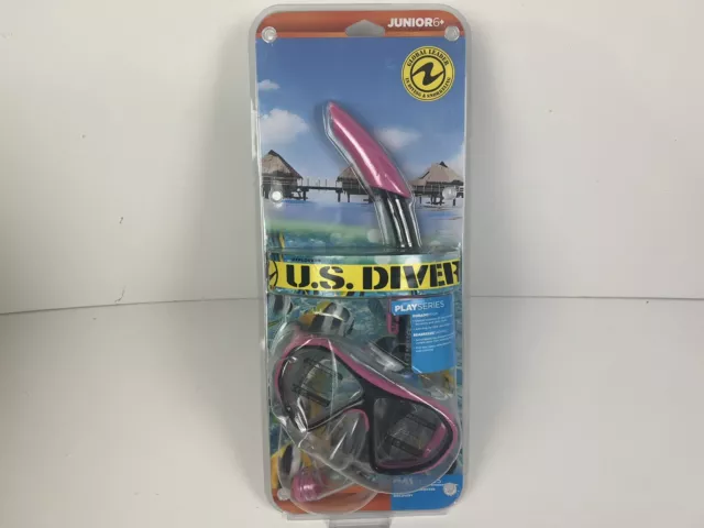 US Divers Snorkeling Set Dorado for Kids 6+ Mask and Snorkel Only Pink Trim