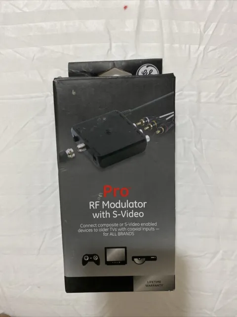 NEW GE Pro RF Modulator with S-Video For All Brands #38806