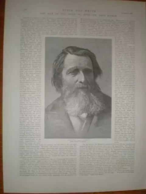 Article engraving John Ruskin 1891
