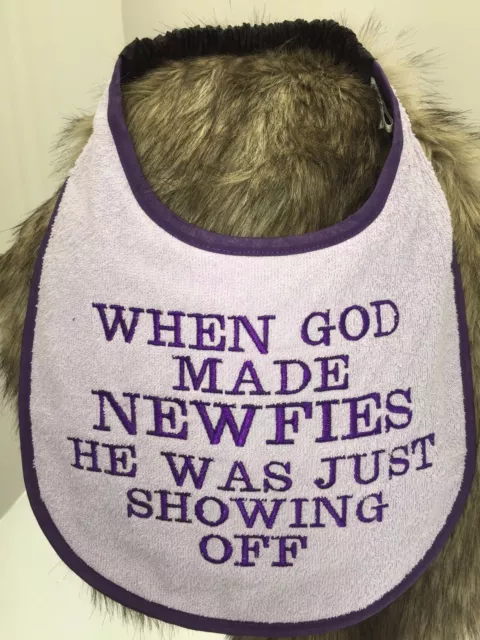 Big Dog  Newfoundland ,St Bernard , Slobber Drool Bib When God Made Newfies 2