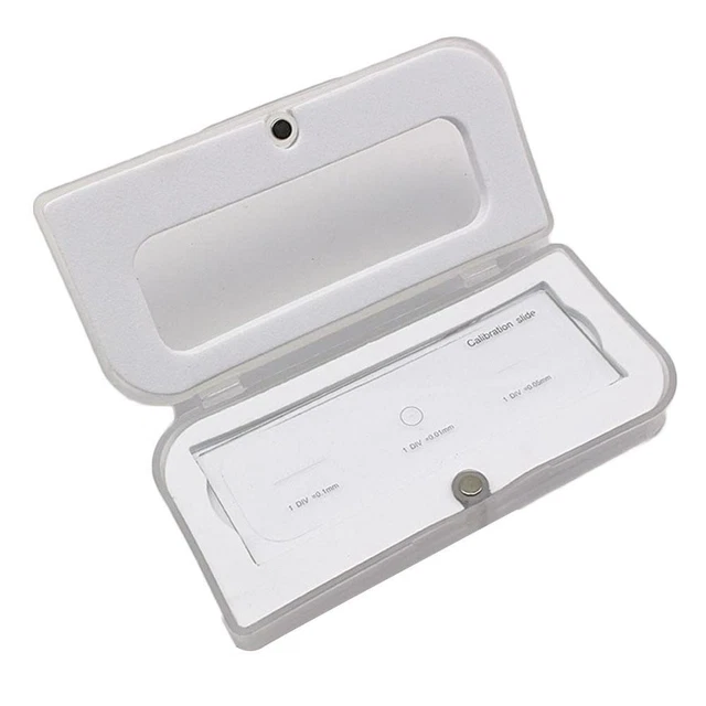 Microscope Micrometers Plate Calibration Slide Optical Glass Reticle Rulerﻬ