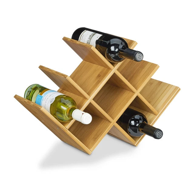 Cantinetta Da 32 Bottiglie In Legno DlandHome, 4 Ripiani, 90x30x54 Cm, Portabottiglie Aperto Per Cucina E Bar