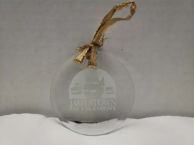 Jamestown Settlement Virginia Christmas Glass Ornament