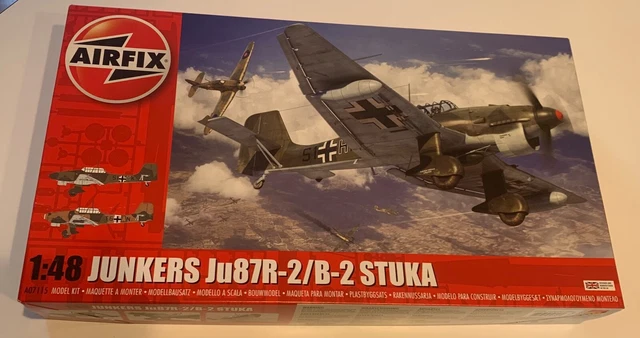 Airfix Products A07115 1:48 Junkers Ju87R-2/B-2 Stuka Aircraft Plastic Model Kit
