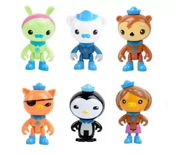 Octonauts Capt Barnacles Playset 6 Figure Cake Topper * USA SELLER* Toy Doll Set