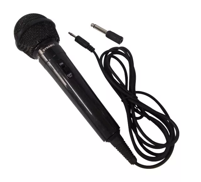 Microfono Con Cable Dinamico Unidireccional Karaoke 2 Metros Adaptador Incluido