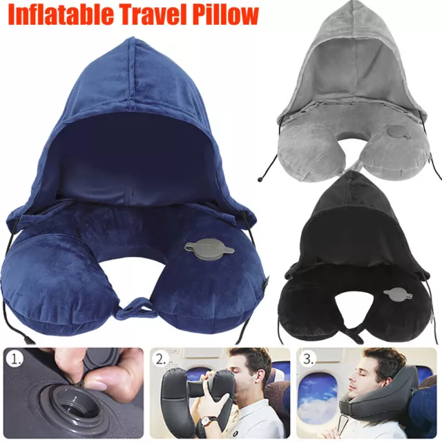 Inflatable Travel Pillow U-shaped Flight Sleeping Neck Support Headrest Cushion