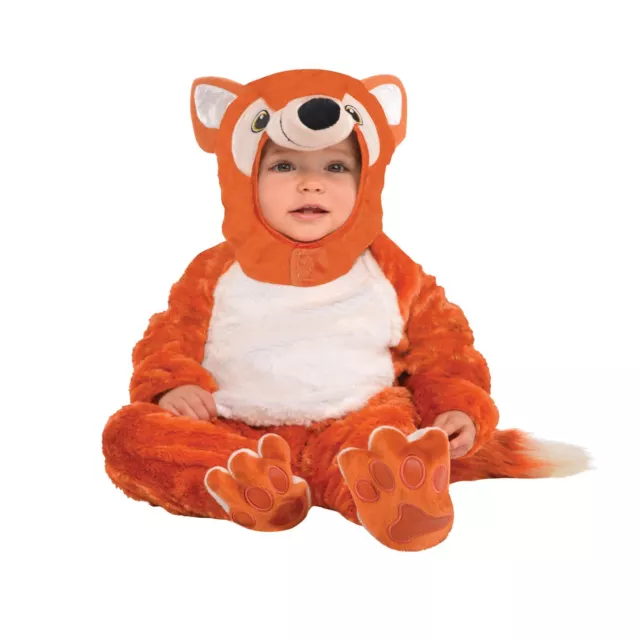 Toddler Furry Fox Animal Fancy Dress Jumpsuit Costume Book Week Zoo Jungle