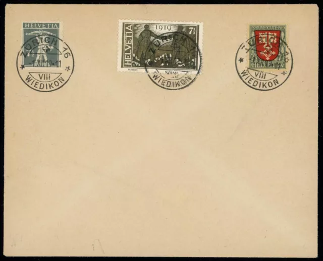 SCHWEIZ 1919 MiNr. 149-151 auf FDC, Attest Dr. Hoffner, Mi. 1800, SBK CHF 3500