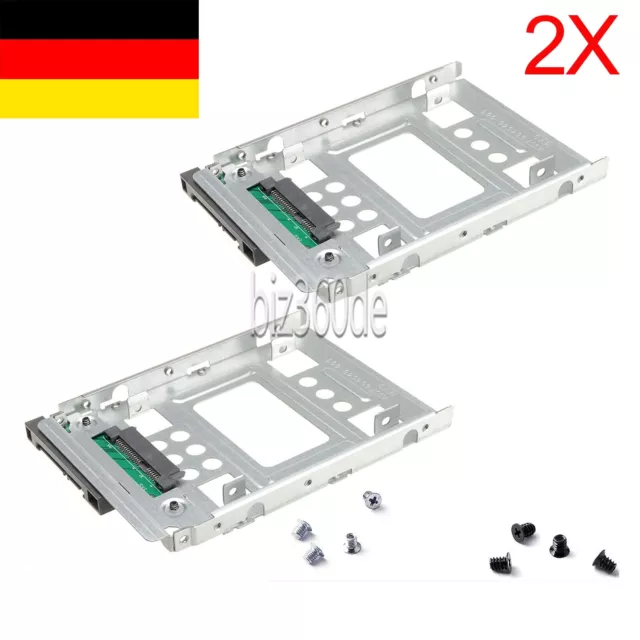 2x 2.5" SAS HDD auf 3.5" SSD Hard Drive Tray Caddy Sled für Apple Mac Pro Macpro