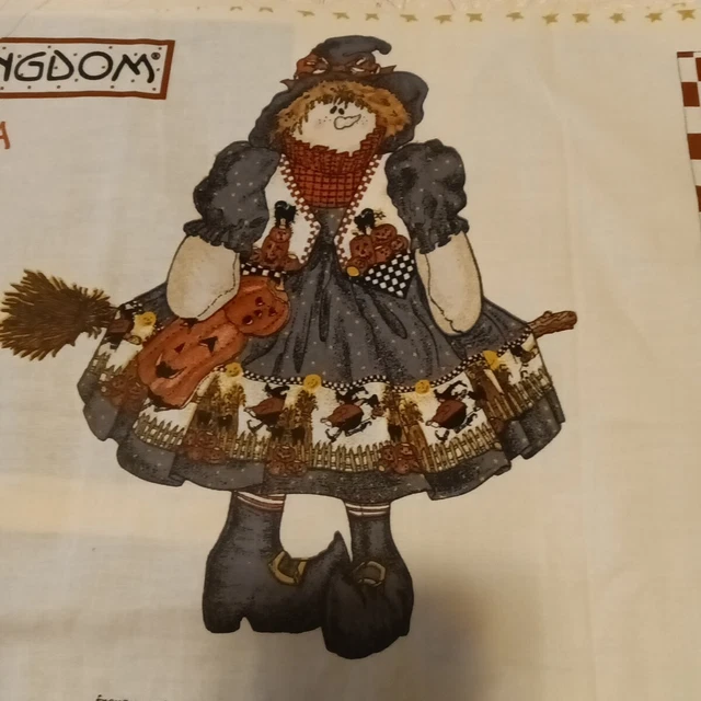 VINTAGE 1996 DAISY Kingdom Broomzelda Doll Cut Sew Panel Sandi Gore