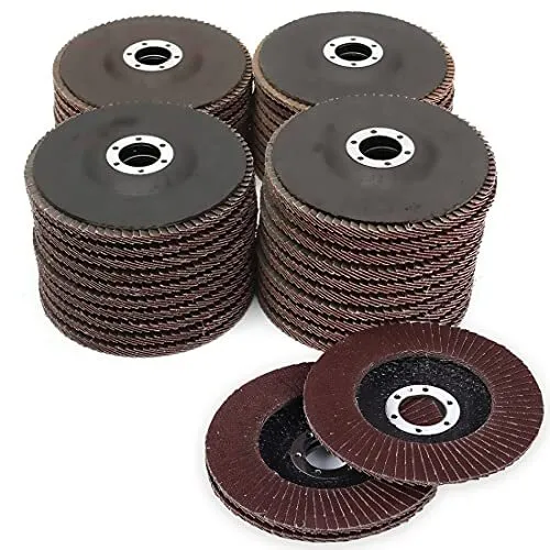 25 Pack 4.5in Flap Sanding Discs 40 Grits Aluminum Oxide Abrasive Grinding Wh...
