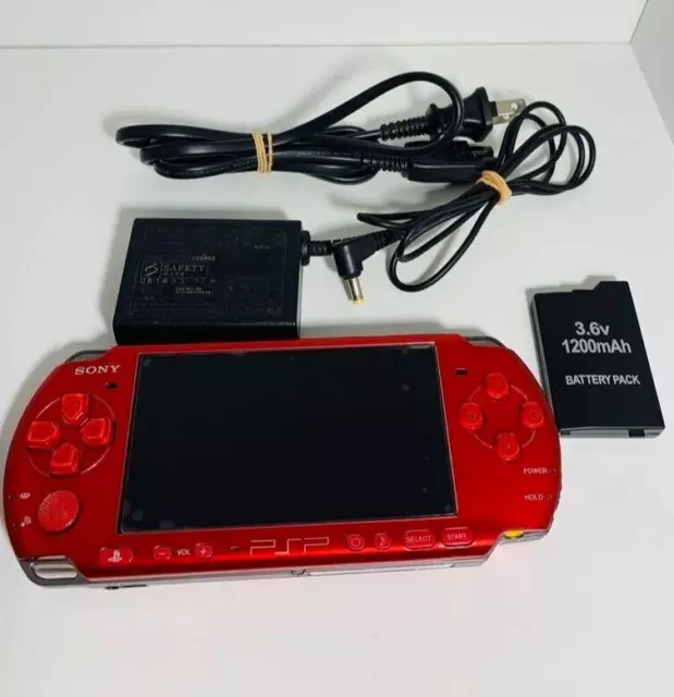 SONY PSP PlayStation Portable Console Radiant Red PSP-3000RR