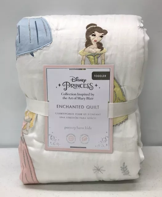 NEW Pottery Barn KIDS BABY Disney Princess Enchanted Crib/Toddler Bed  Quilt