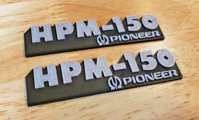 Pioneer HPM-900 Haut-parleur badge emblème logo de plaque Nom Paire reproduction 