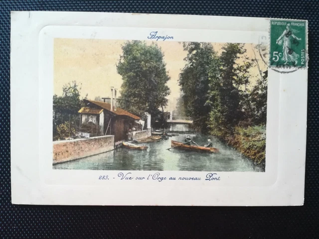CPA 91 Arpajon - Vue sur l'Orge au Nouveau Pont