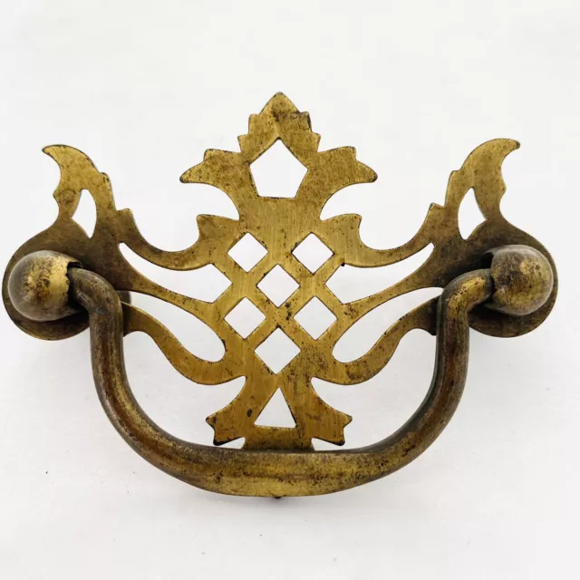 Metal Dresser Knob Drawer Hutch Cabinet Handle Pull Hardware Ornate  Brass Color