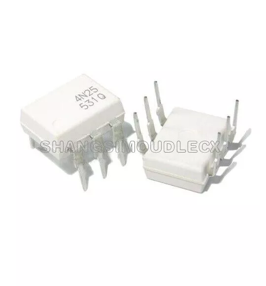 10Pcs  Optocouplers Fairchild/Motorola 4N25 4N25M Dip