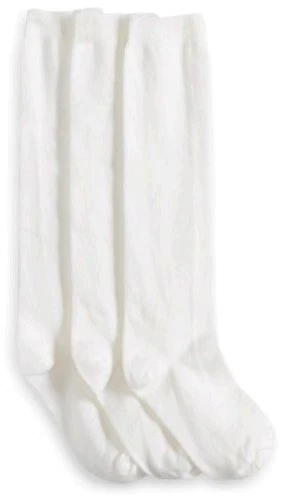 Big Girls'  School Uniform Knee High  (Pack, White, Size Large HYTv
