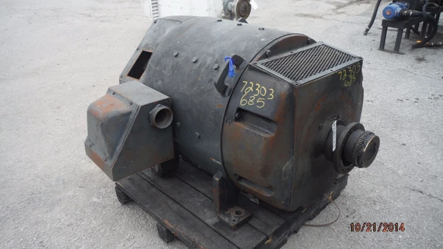 300 HP DC General Electric Motor, 1150 RPM, 685AS Frame, DPFV, 550 V Arm.