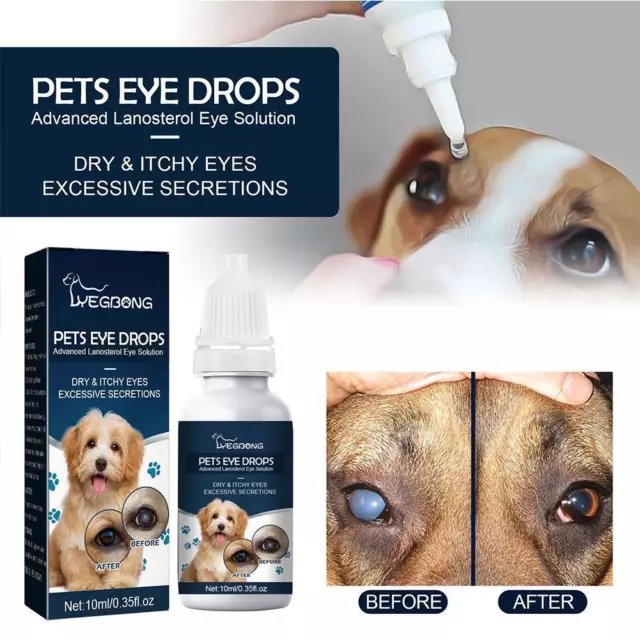 Pet Eye Drops For Dog & Cats Lanosterol Solution Improve Eye New-Health K6H6