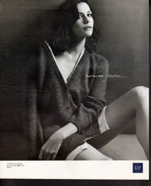 Vintage print ad advertisement Fashion GAP Liv Tyler actress Boyfriend Cardigan