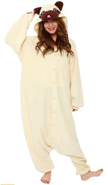 Pluto Pug Jake Dog Onesiee Kigurumi Fancy Dress Costume Hoody Pyjama Xmas Gift