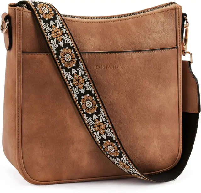 Crossbody Bags for Women Trendy Vegan Leather Hobo Purses Shoulder Handbags With