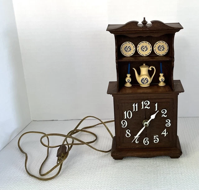 VINTAGE CLOCK CHINA Hutch Electric Wall/Table For Repair Decor