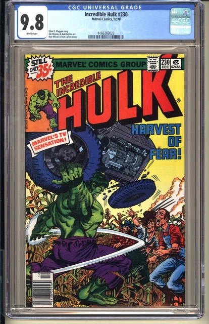 Incredible Hulk #230  CGC 9.8 WP NM/MT  Marvel Comics 1978 Bronze Age v1