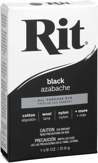 Black Fabric Dye Rit Clothes All Purpose Powder